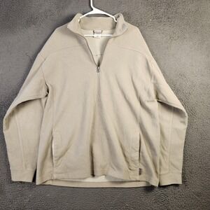 Columbia Vertex Pullover Mens XL Tan Fleece Half Zip Outdoors Hiking Jacket